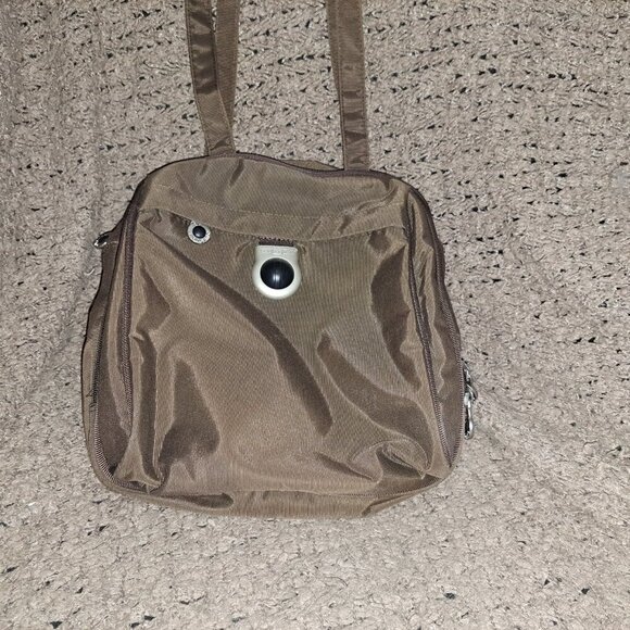 RONCATO-90's Vintage Brown Nylon Shoulder Bag-Medium-Near Mint Pre-Owned - Picture 3 of 6